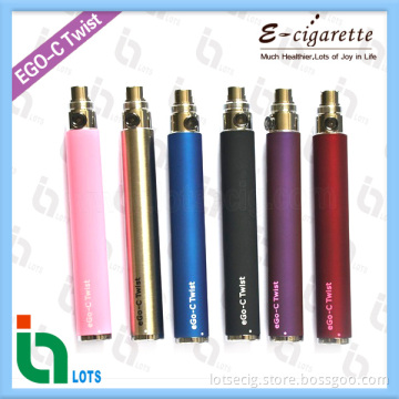 Variable Voltage Electronic Cigarette, EGO C Ecigs Twist Battery 3.2-4.8V in Factory Stock